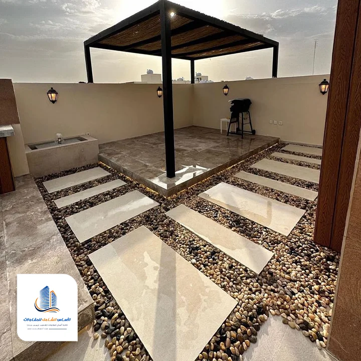 ارضيات حجر للحدائق