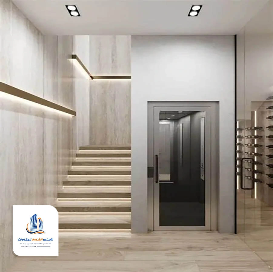 توسعة بيت الدرج للمصعد